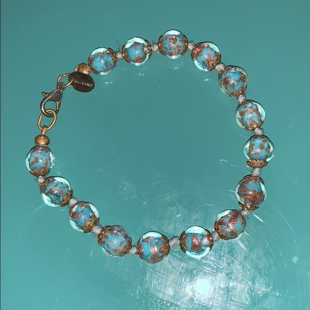 Murano glass beaded bracelet